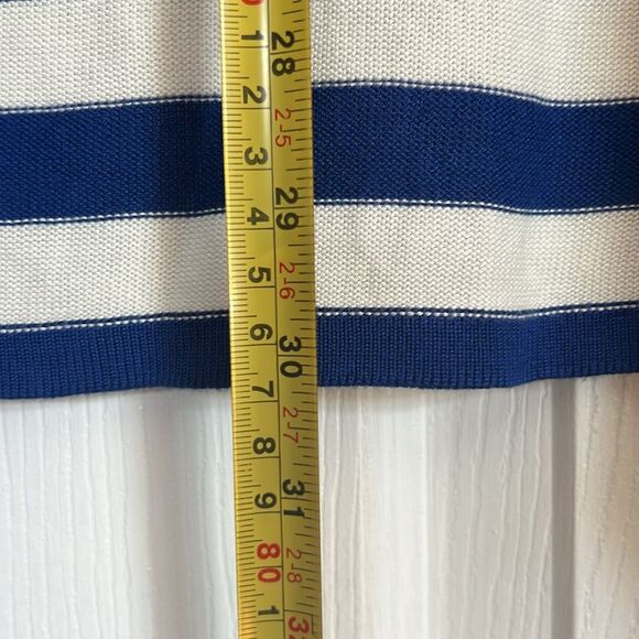 Covington Women’s Cascade Cardigan size S/C Blue & White Stripes Open Front NWT - Picture 6 of 11